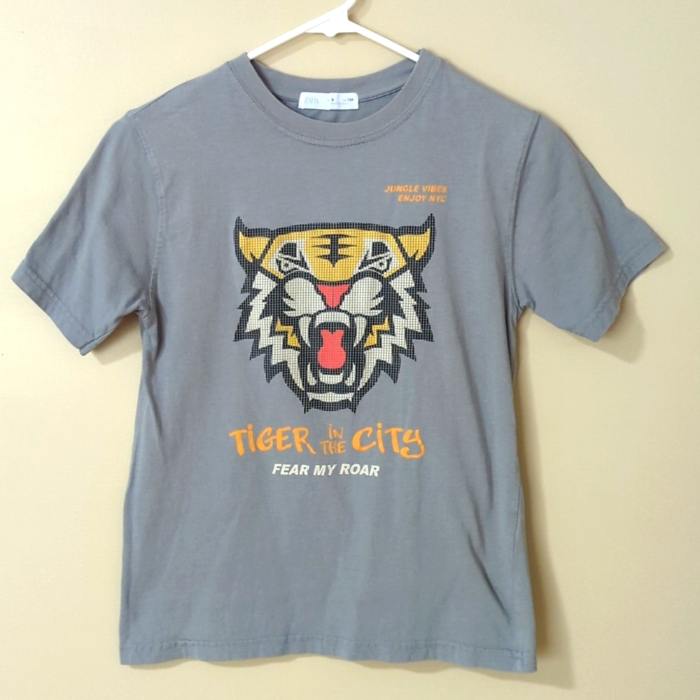Boys Zara Tiger T-shirt Sz 9